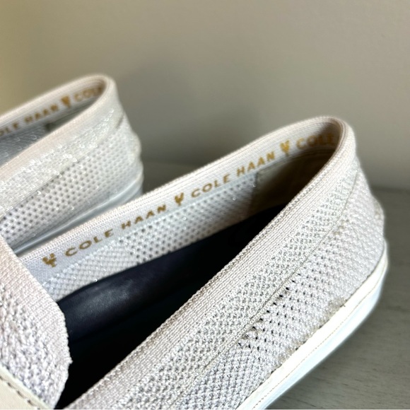 Cole Haan Women Pinch Maine Classic Penny Loafer Gray Silver Flats Sz 11 Preppy - Picture 11 of 16